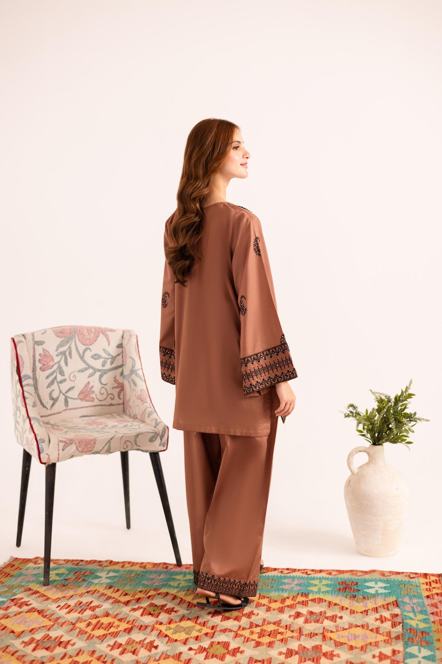 2PC Embroidered Dress - 1126_3