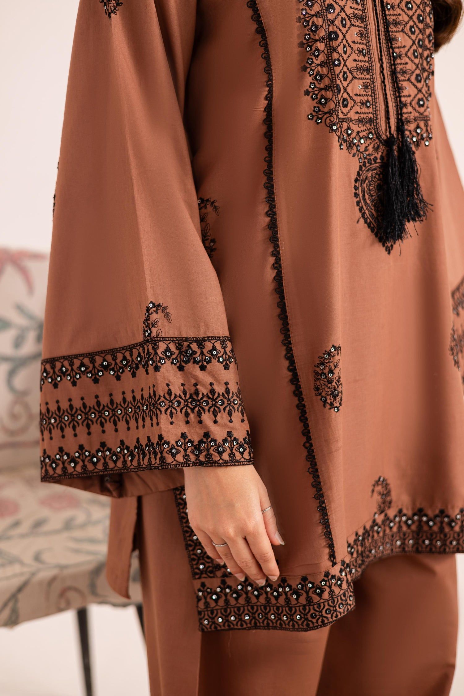 2PC Embroidered Dress - 1126_2