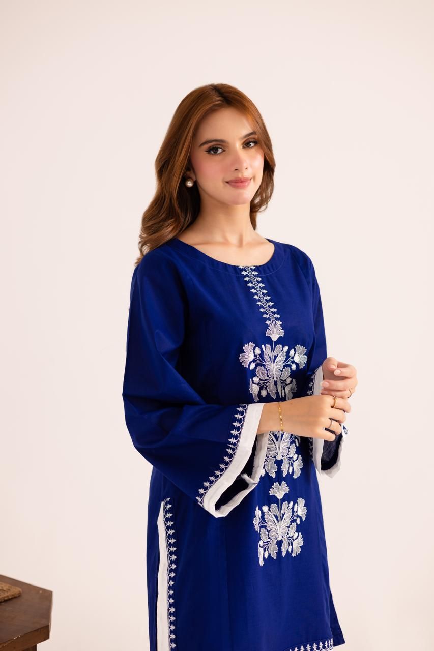 2PC Embroidered Dress - 1138_5