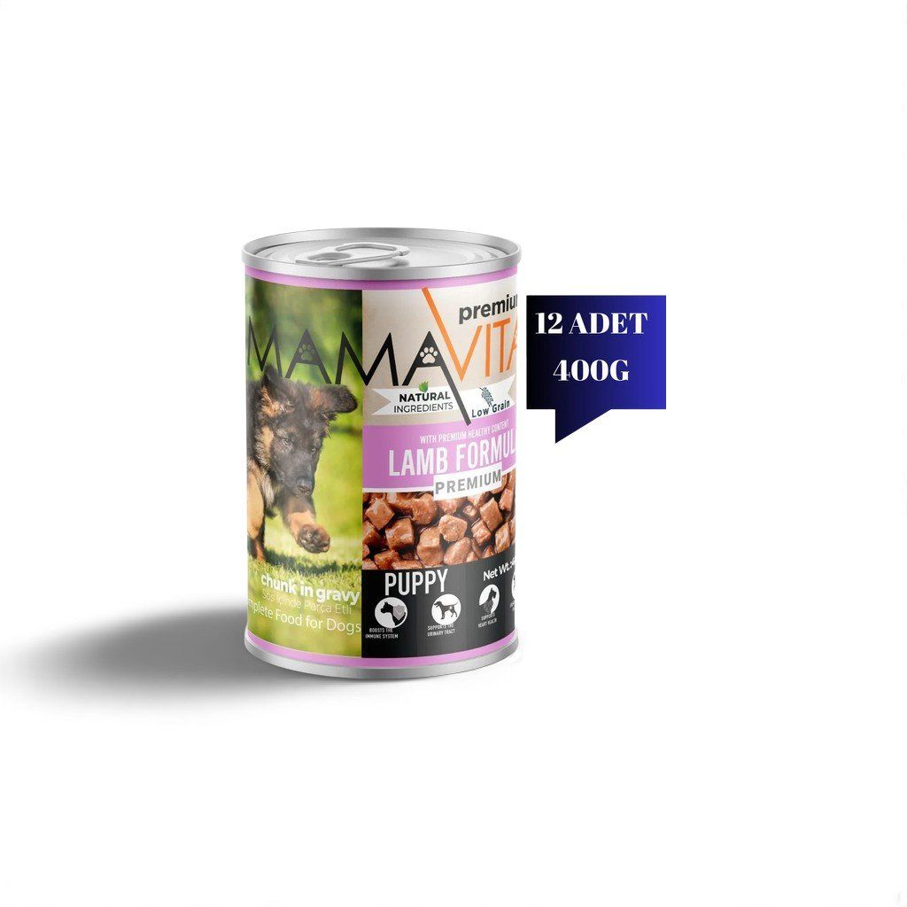 Mamavita Wet Puppy Food ? Lamb Chunks in Gravy 400g_0