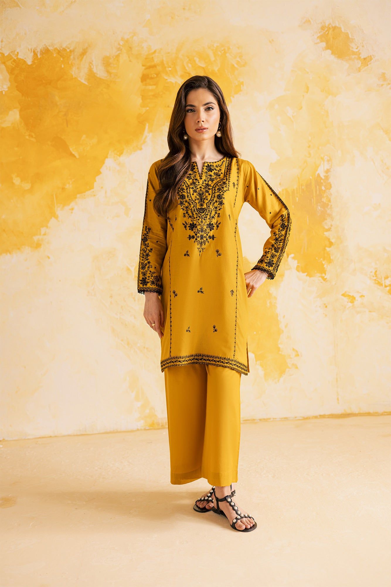 2PC LUXURY EMBROIDERED DRESS - 1116_0