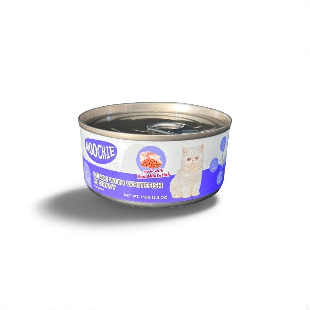 MoochieCat Wet Food Mince with whitefish in Gravy 156G_0