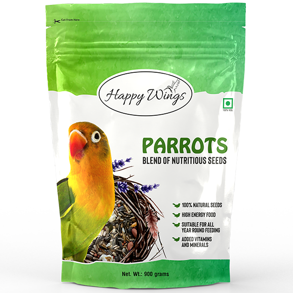 Happy Wings Premium Bird Food for Parrot 900 GR_0