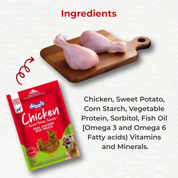 Drools Sweet Potato Twined Dog Treats 70g_1