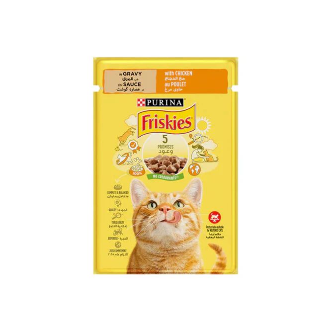 Click to expand   Purina Friskies Chicken Chunks in Gravy 85g &#8211; Wet Cat Food_1
