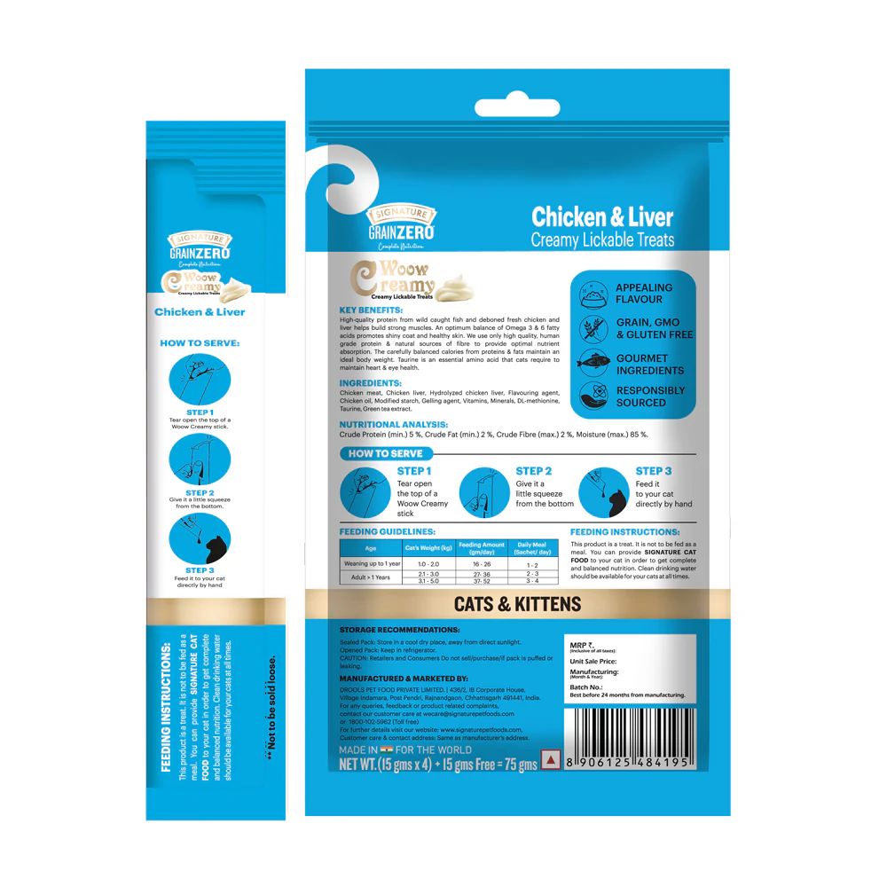 Grain Zero Creamy Treats Chicken &#038; Liver 5 Sticks_1