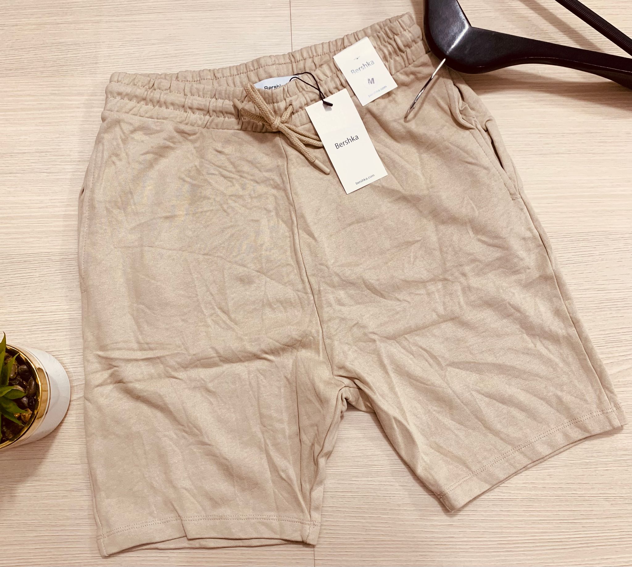 BERSHKA COTTON SHORTS -  BISCUIT 02 (SMOOTH) _0
