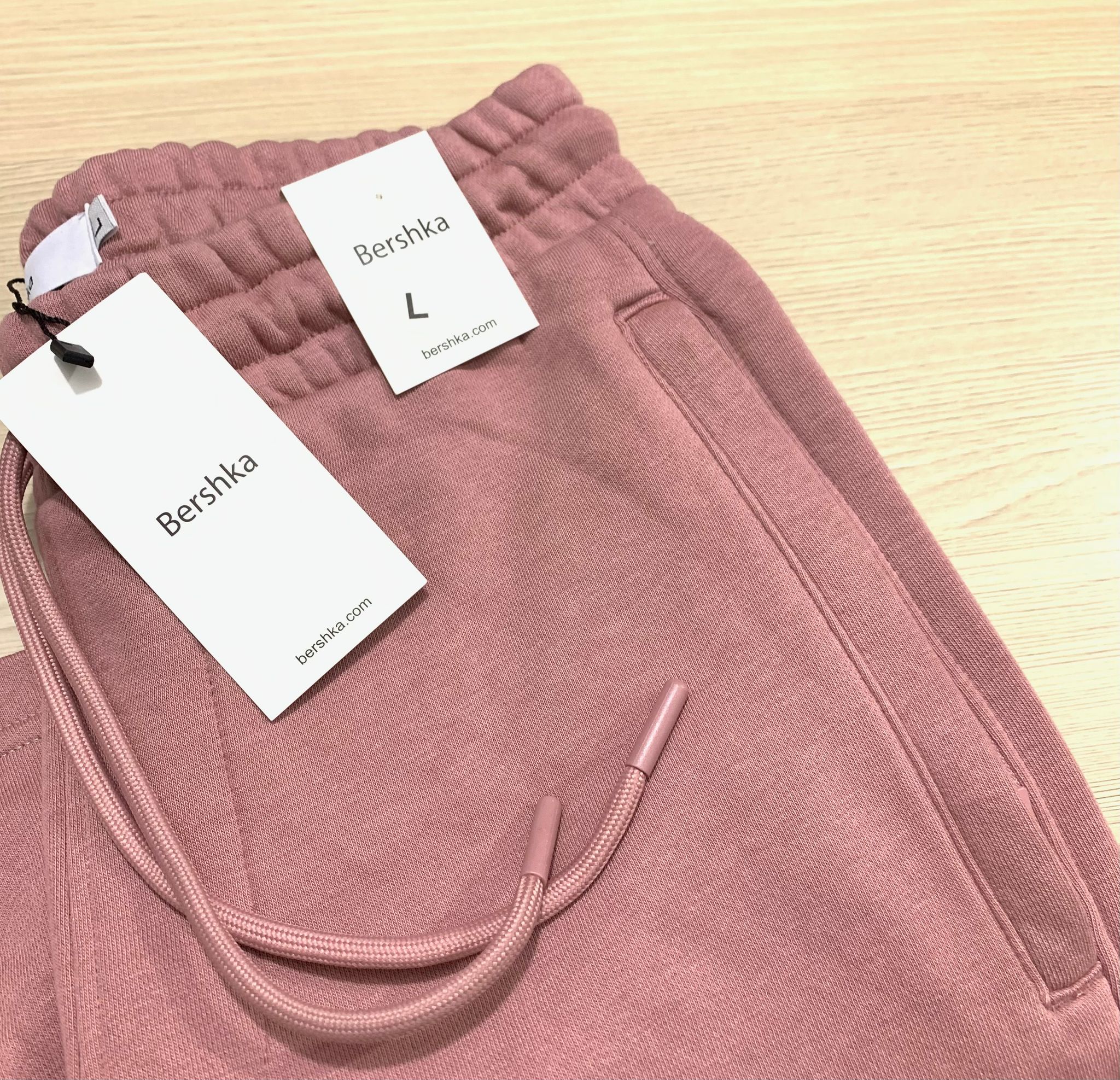 BERSHKA COTTON SHORTS -  PEACH (SMOOTH)_1