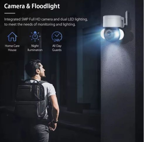 WI-FI SMART CAMARA OUTDOOR  5MP (CONTRA AGUA) CON LUZ  _3