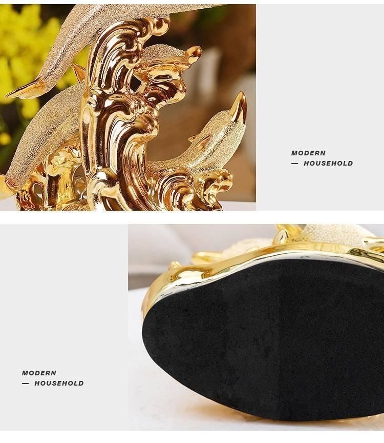 Pajangan Meja Patung Dolphin Lumba Lumba Keramik Oranment Kebijakan dan Kebaikan Dekorasi Rumah Kantor_10