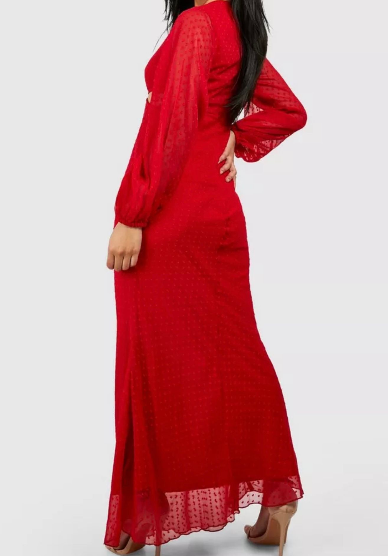 Red Cut-out Dress_3