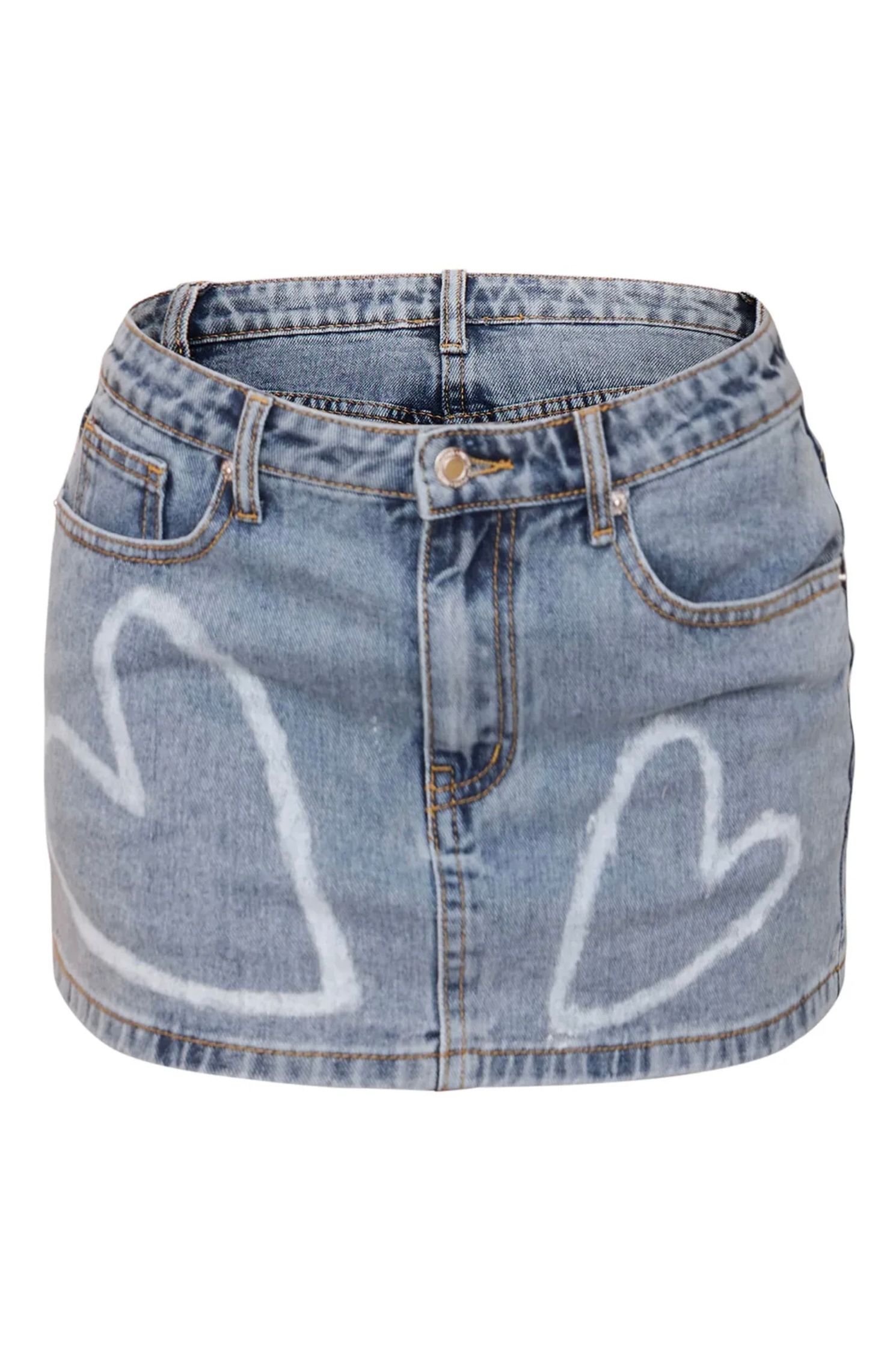 Heart Denim Skirt_0