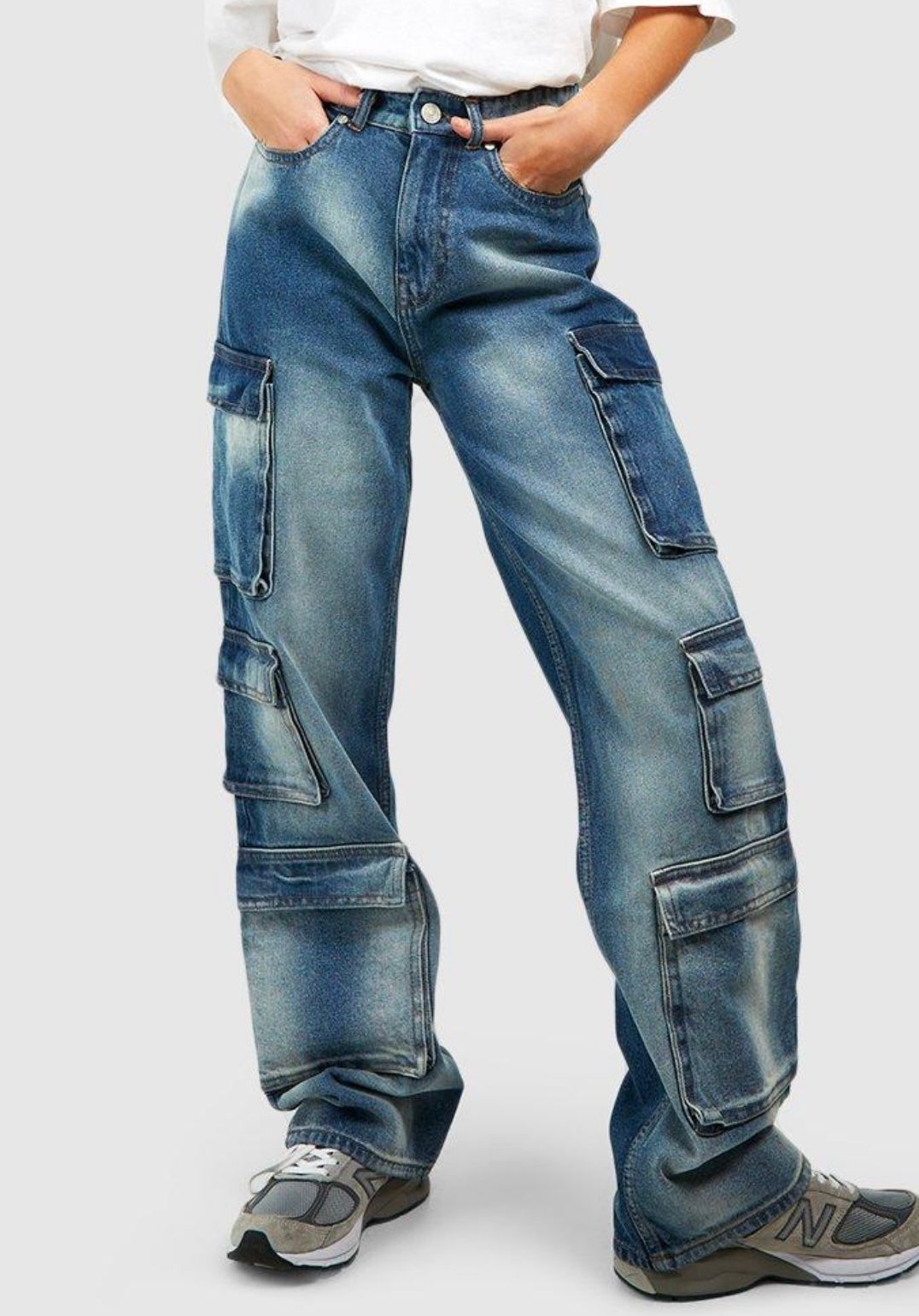 Denim Cargo Jeans_0