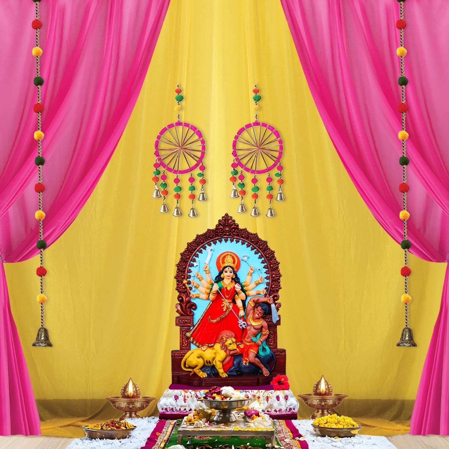 Golu Backdrop (Pink and yellow)_1