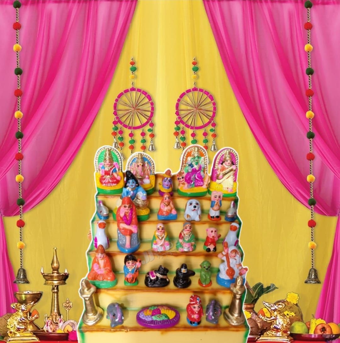 Golu Backdrop (Pink and yellow)_0