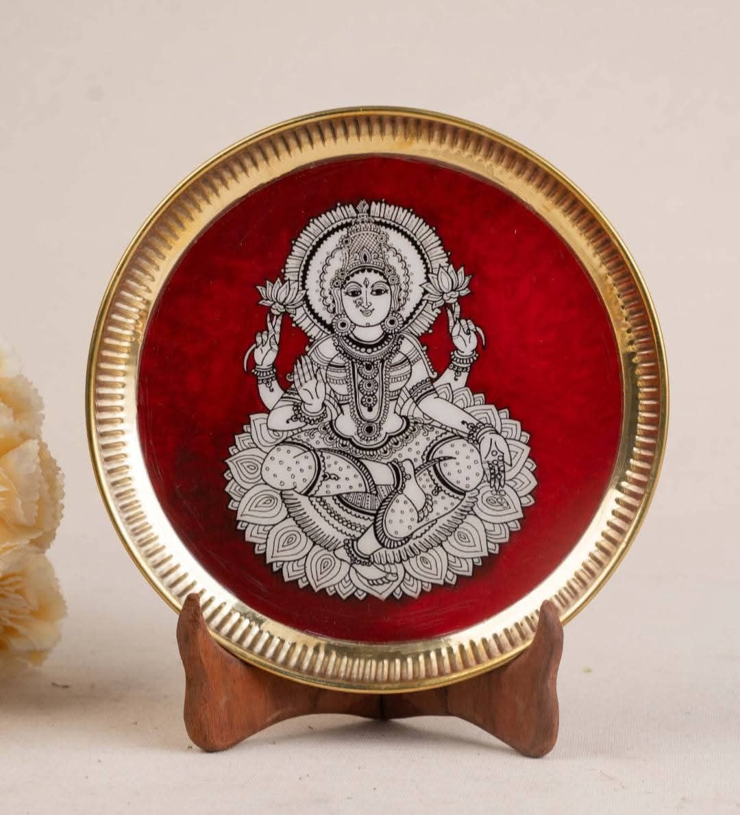 Brass Lakshmi plate_0