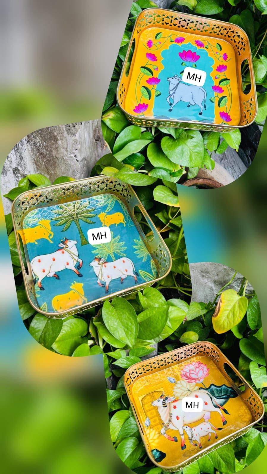 Metal pichwai tray_0