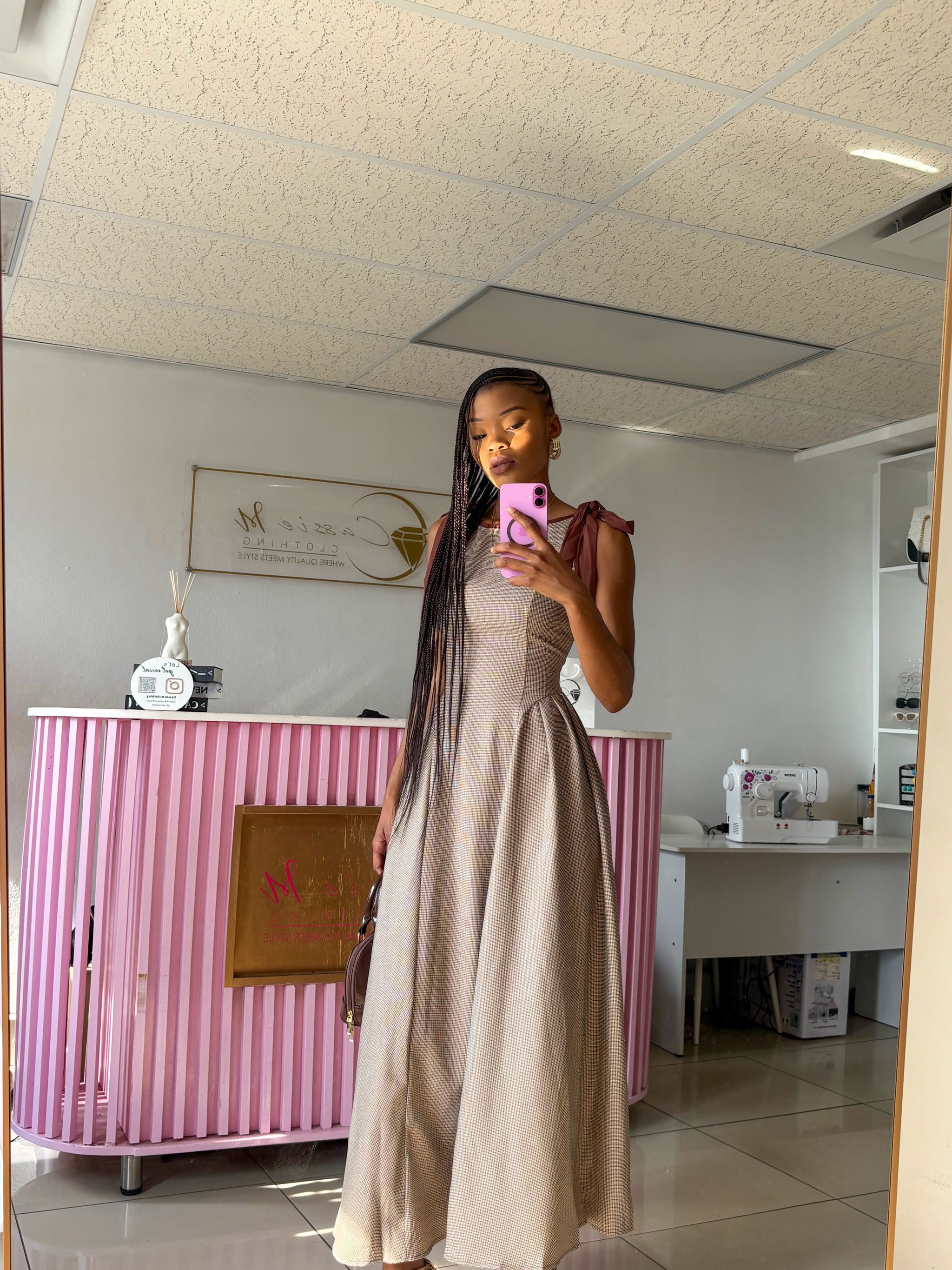 Taupe Bow Detail  maxi_1