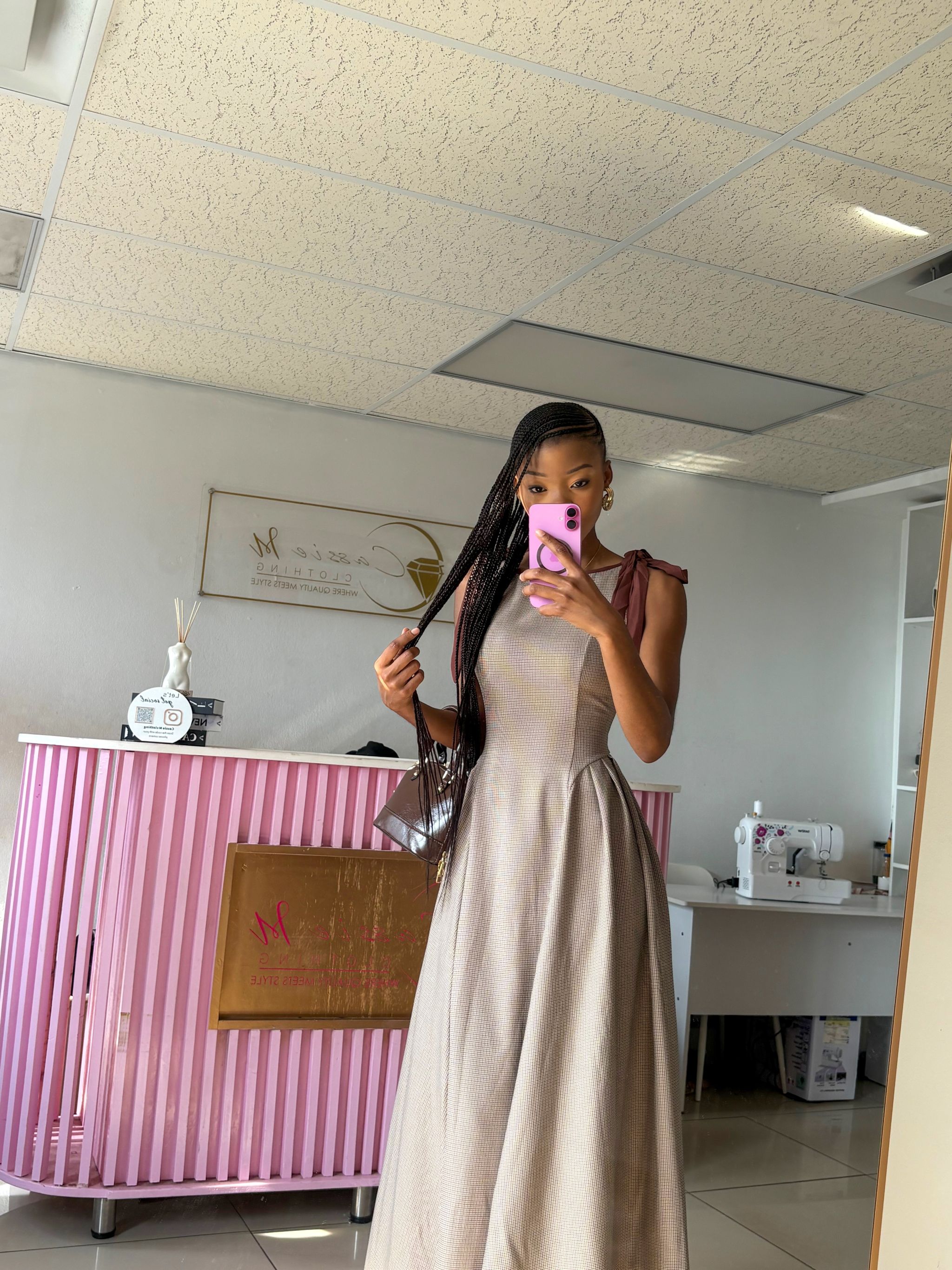 Taupe Bow Detail  maxi_4