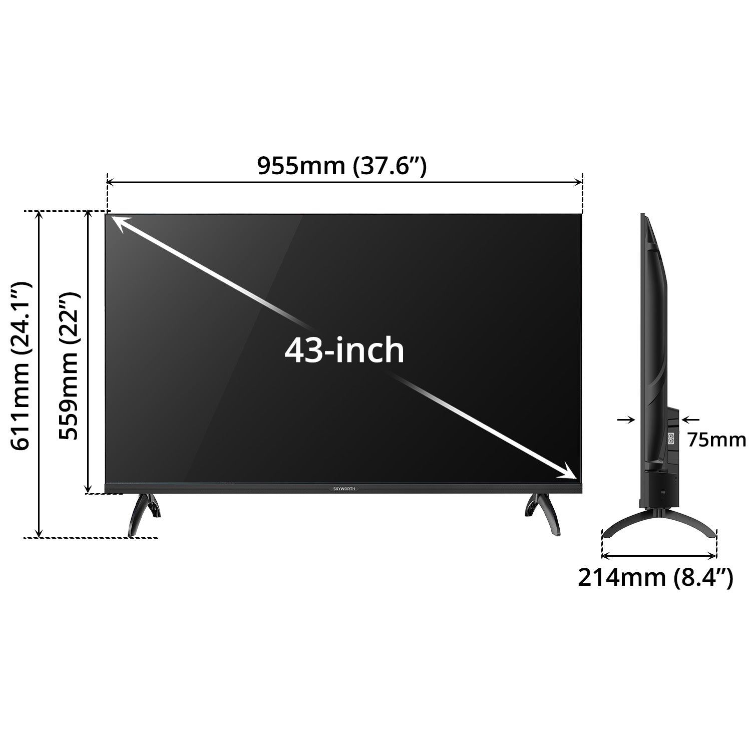 SKYWORTH 43Inch HD SMART WIFI ANDROID TV - 58788_7