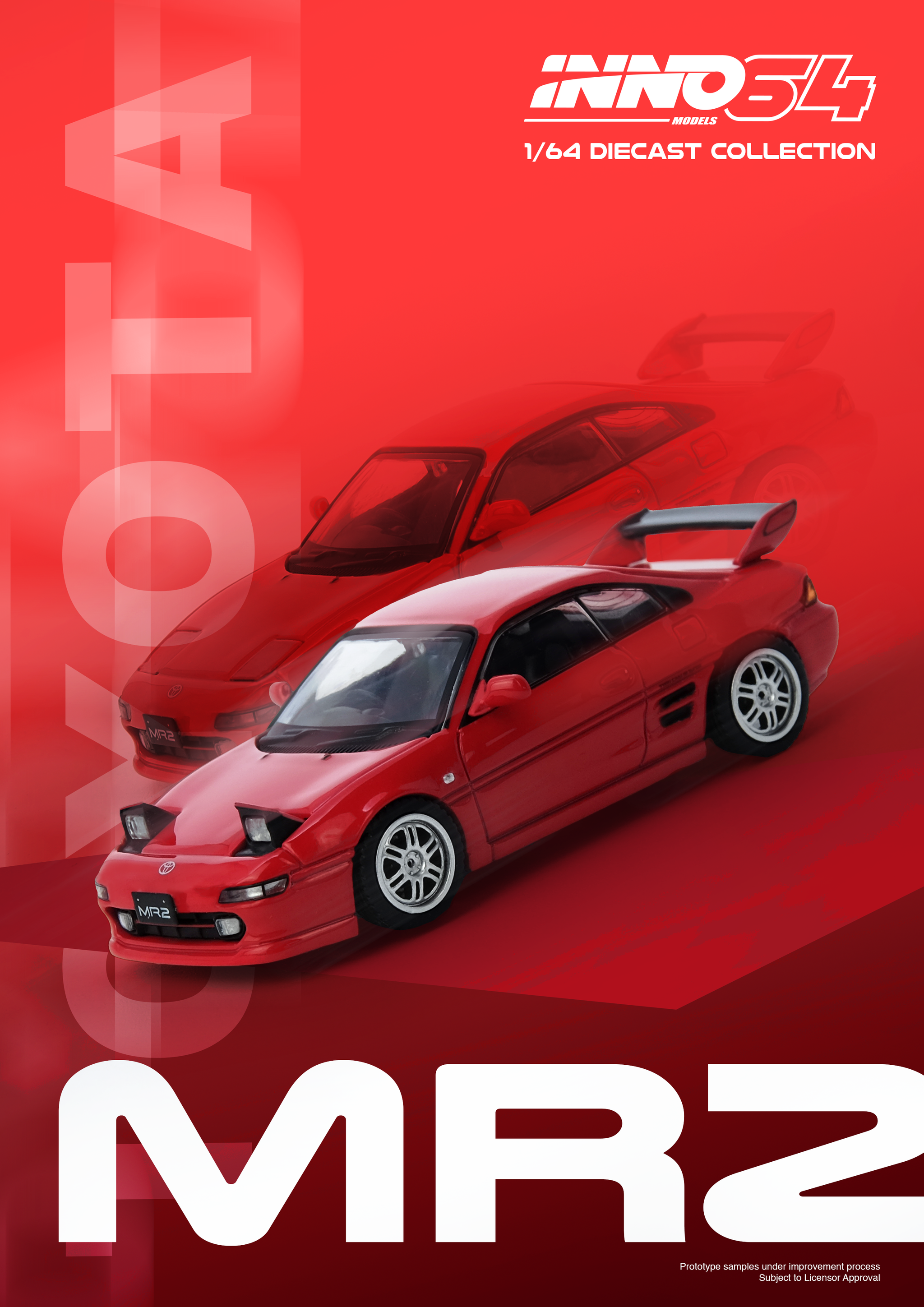 INNO MODEL 1/64 TOYOTA MR2 (SW20) - RED_1