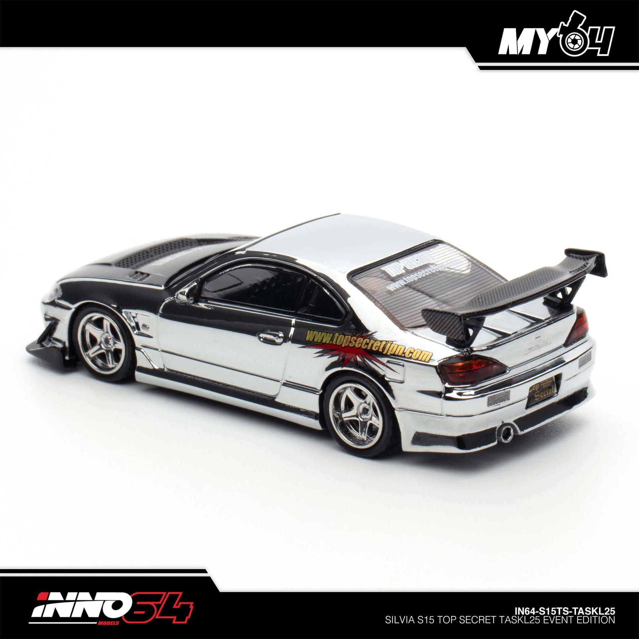 INNO MODEL 1/64 SILVIA S15 TOP SECRET - CHROME SILVER (TASKL25)_3