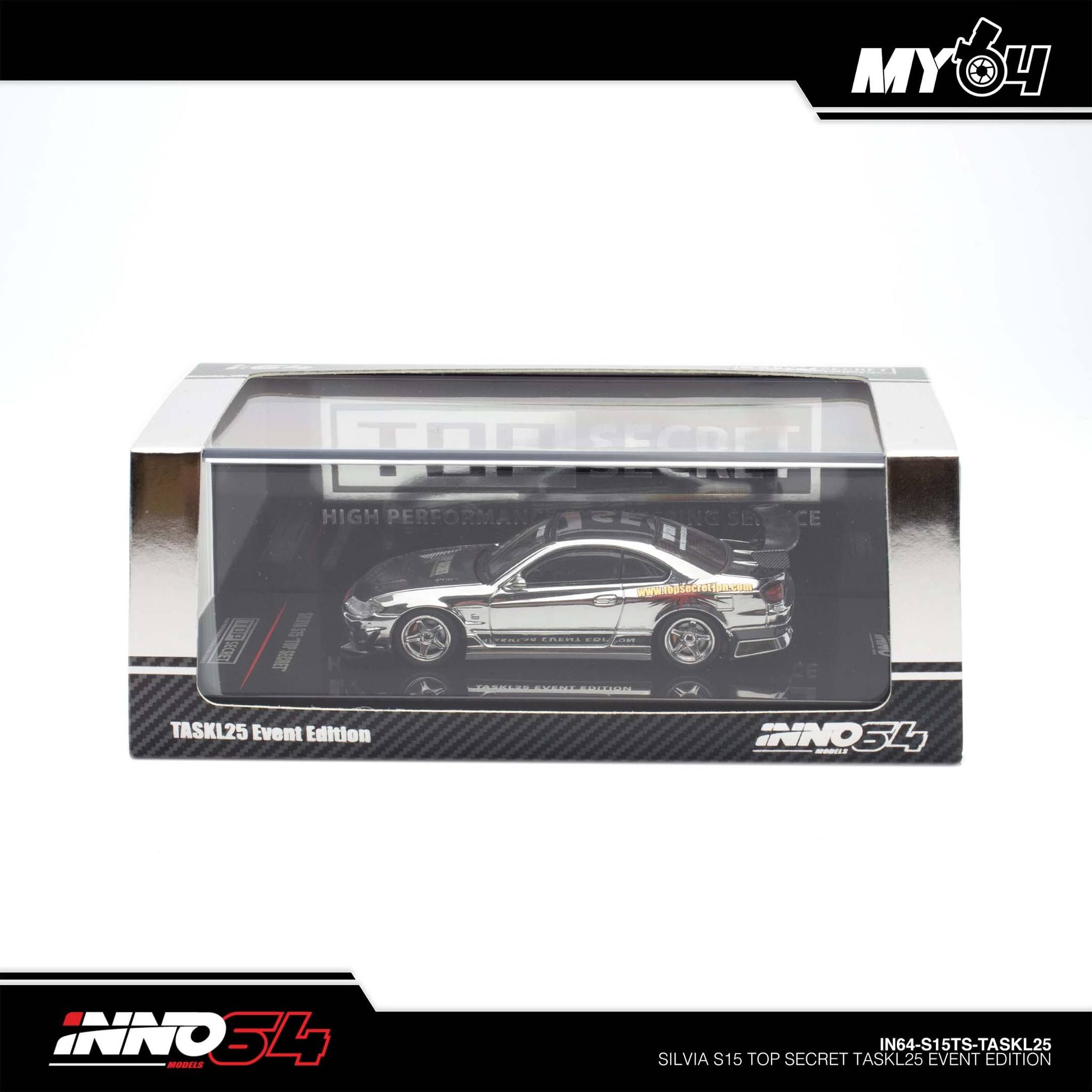 INNO MODEL 1/64 SILVIA S15 TOP SECRET - CHROME SILVER (TASKL25)_4