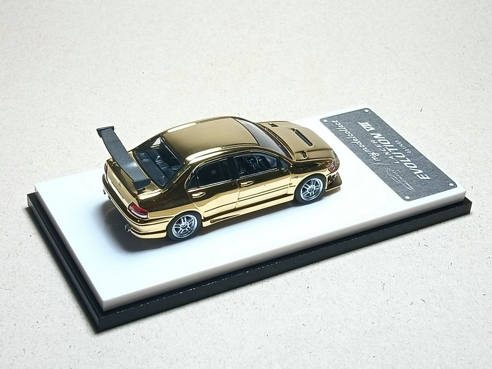 MODELCOLLECT 1/64 MITSUBISHI EVO 7 - GOLD CHROME_6