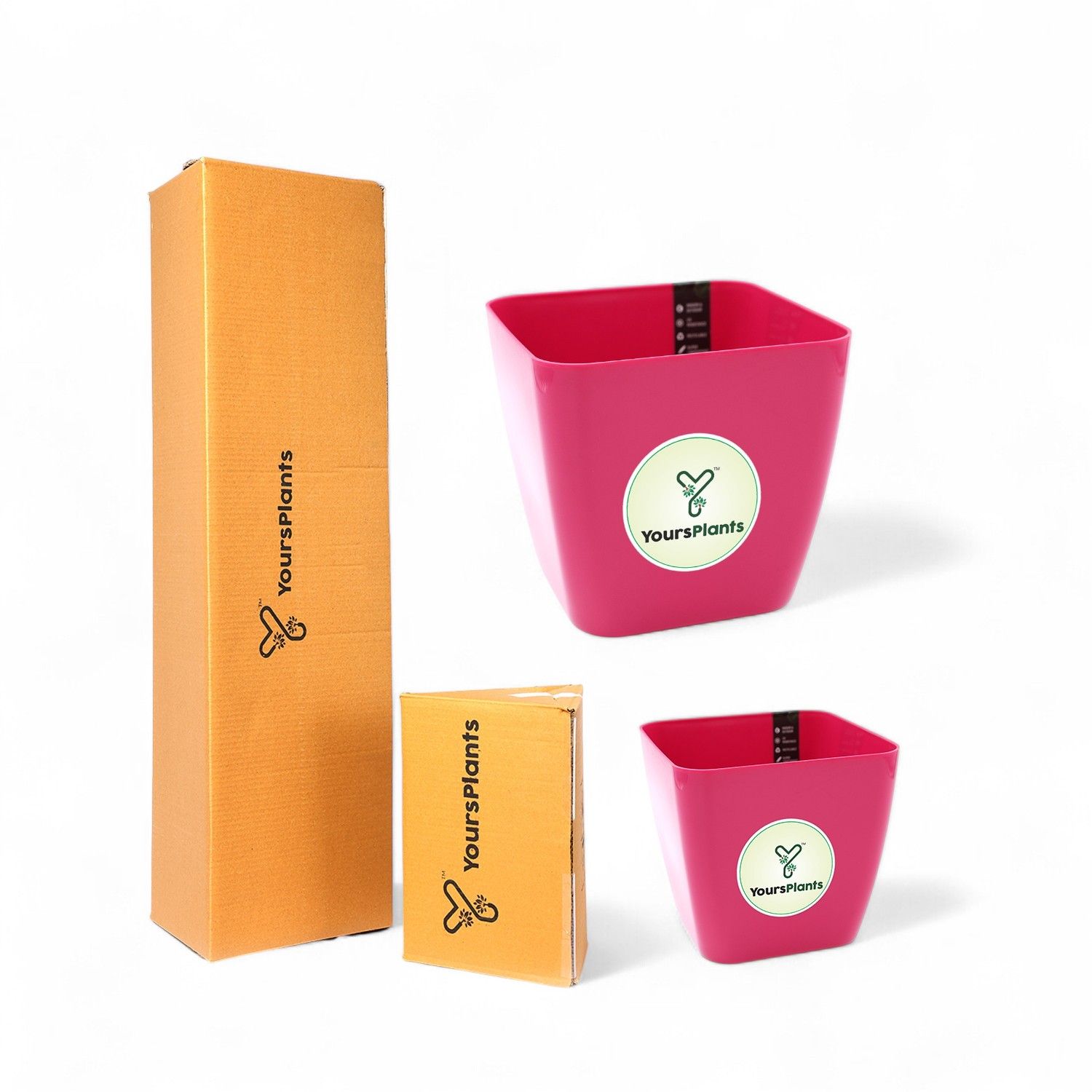 Siena Square Planters | Pack of 2 Pink Pot_5