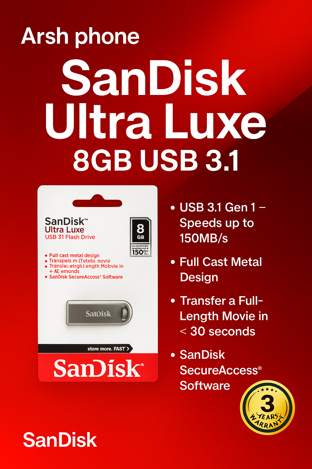 8 GB گرنتی ٥ ساڵ_0