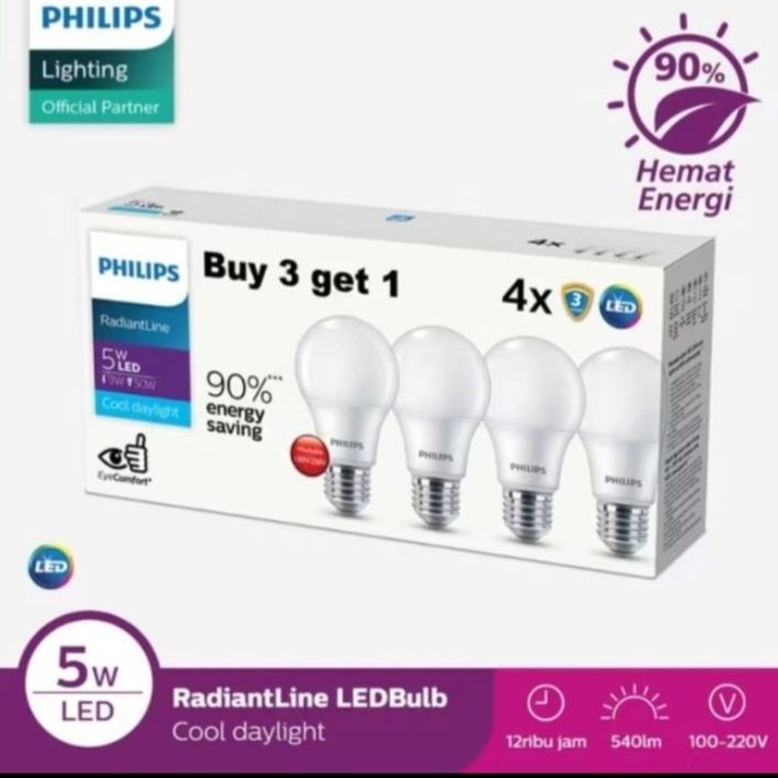PHILIPS RadiantLine LEDBlub [ isi4-putih ]_1