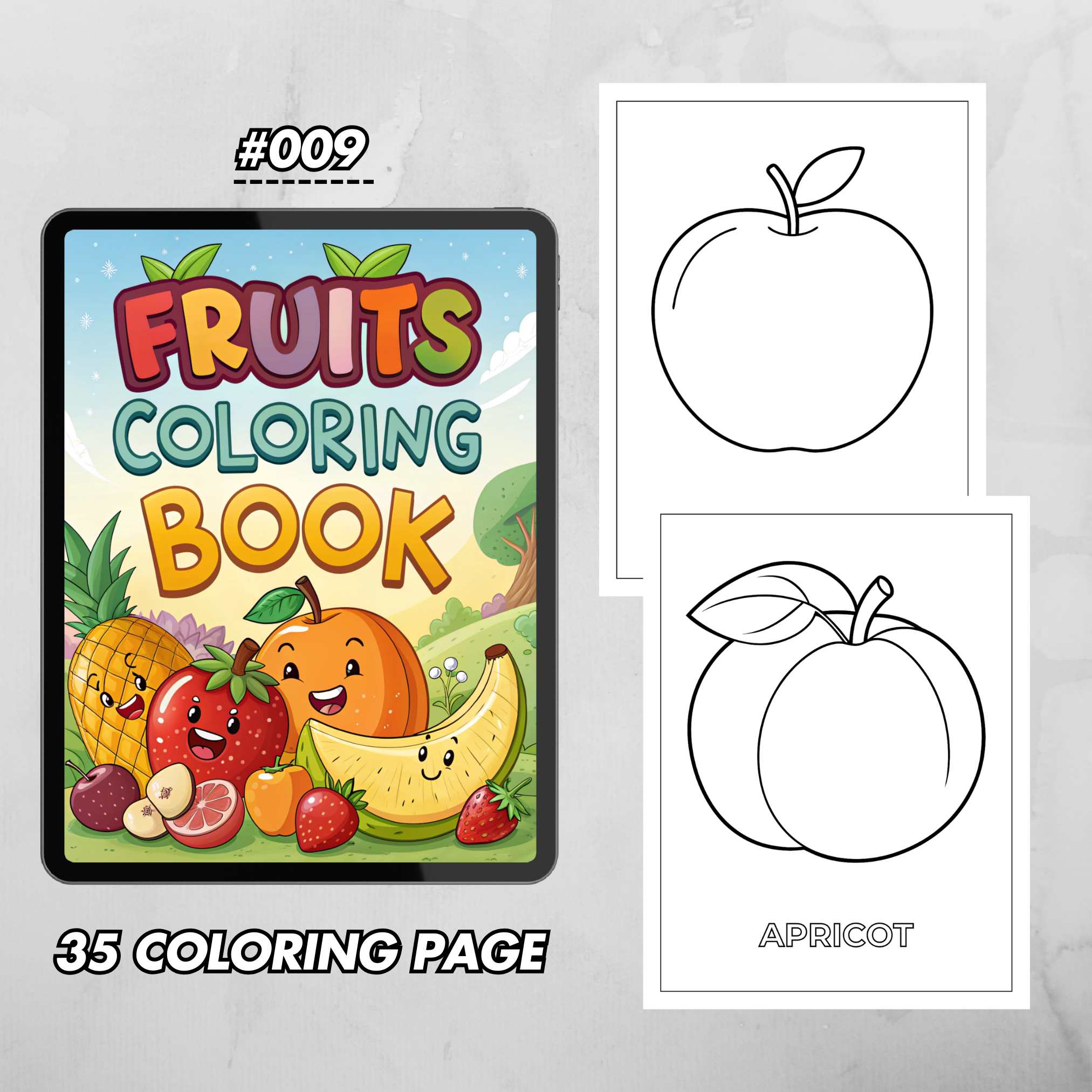 Wilin Digital - 35 Coloring Books / Lembar Mewarnai Edisi Buah - Buahan_0