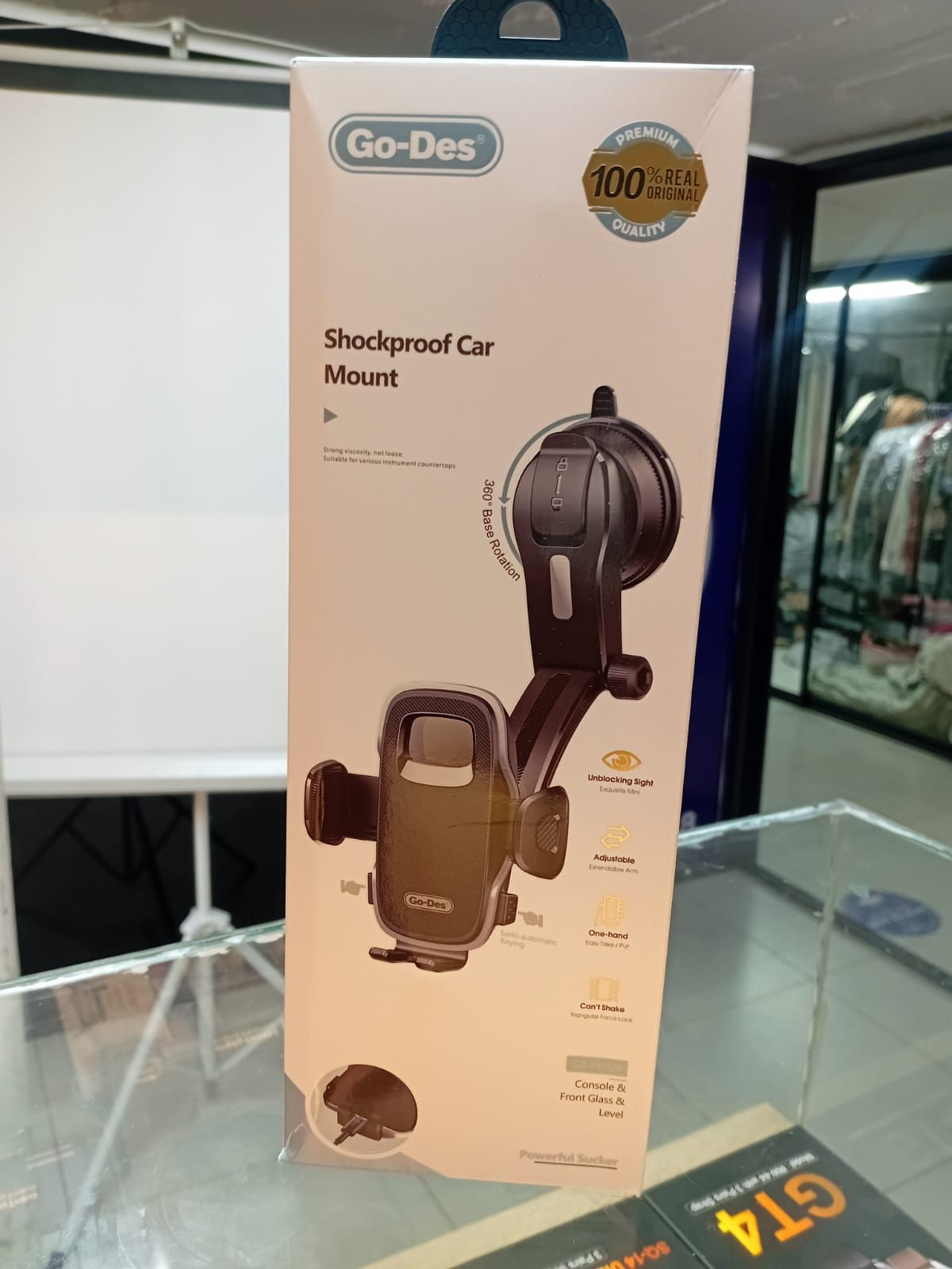 Go-Des GD-HD326 Phone Holder for Dashboard & Windscreen_2