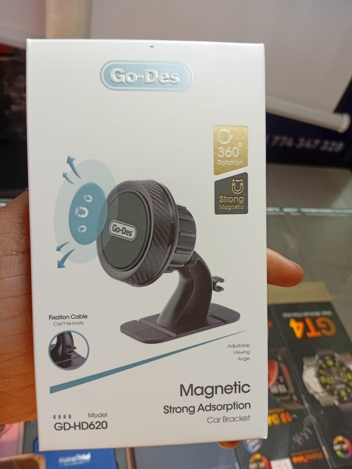 Go-Des GD-HD620 Magnetic Phone Holder for Dashboard_2