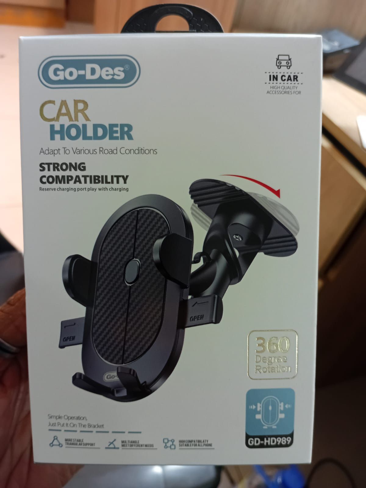 Go-Des GD-HD989 Phone Holder for Dashboard & Windshield_1