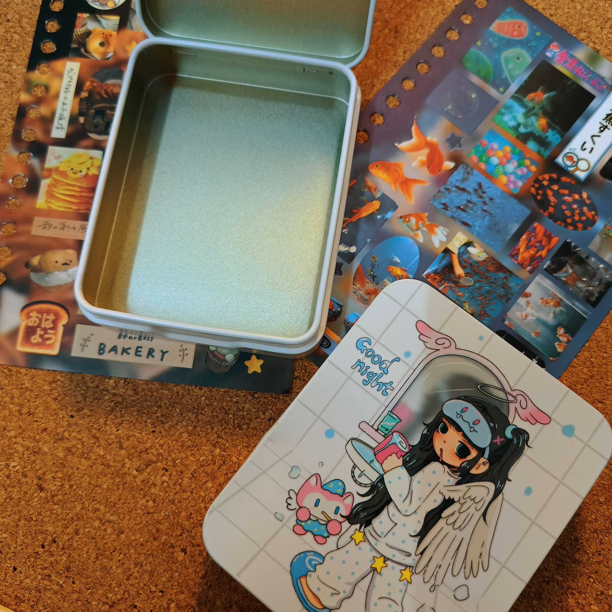 Kawaii Flip Lid Tin Box Original Design - 卡哇伊原创翻盖收纳铁盒_2