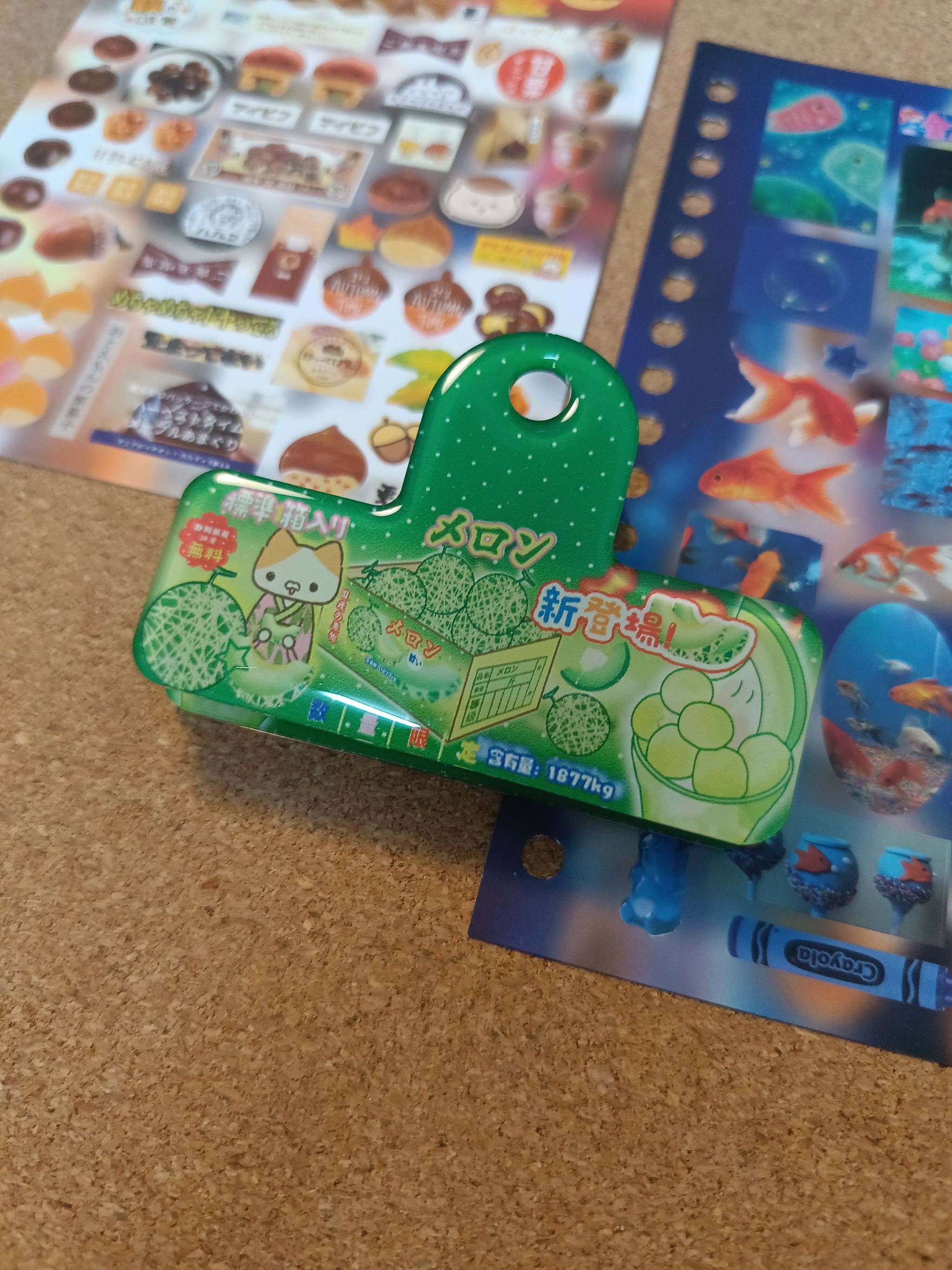 Japanese Vintage Style Foodie Animal Epoxy Acrylic Paper Clip - 日系古早系列食物和小动物滴胶亚克力纸夹_2