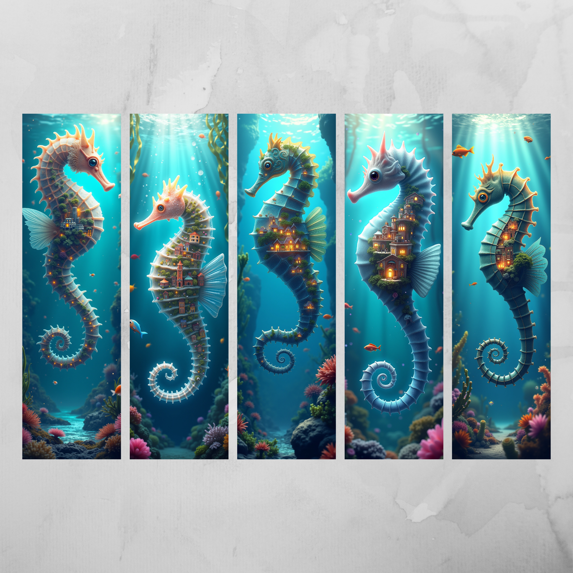 Wilin Digital - 10 Bookmarks Digital Printable Edisi Sea Horse_1