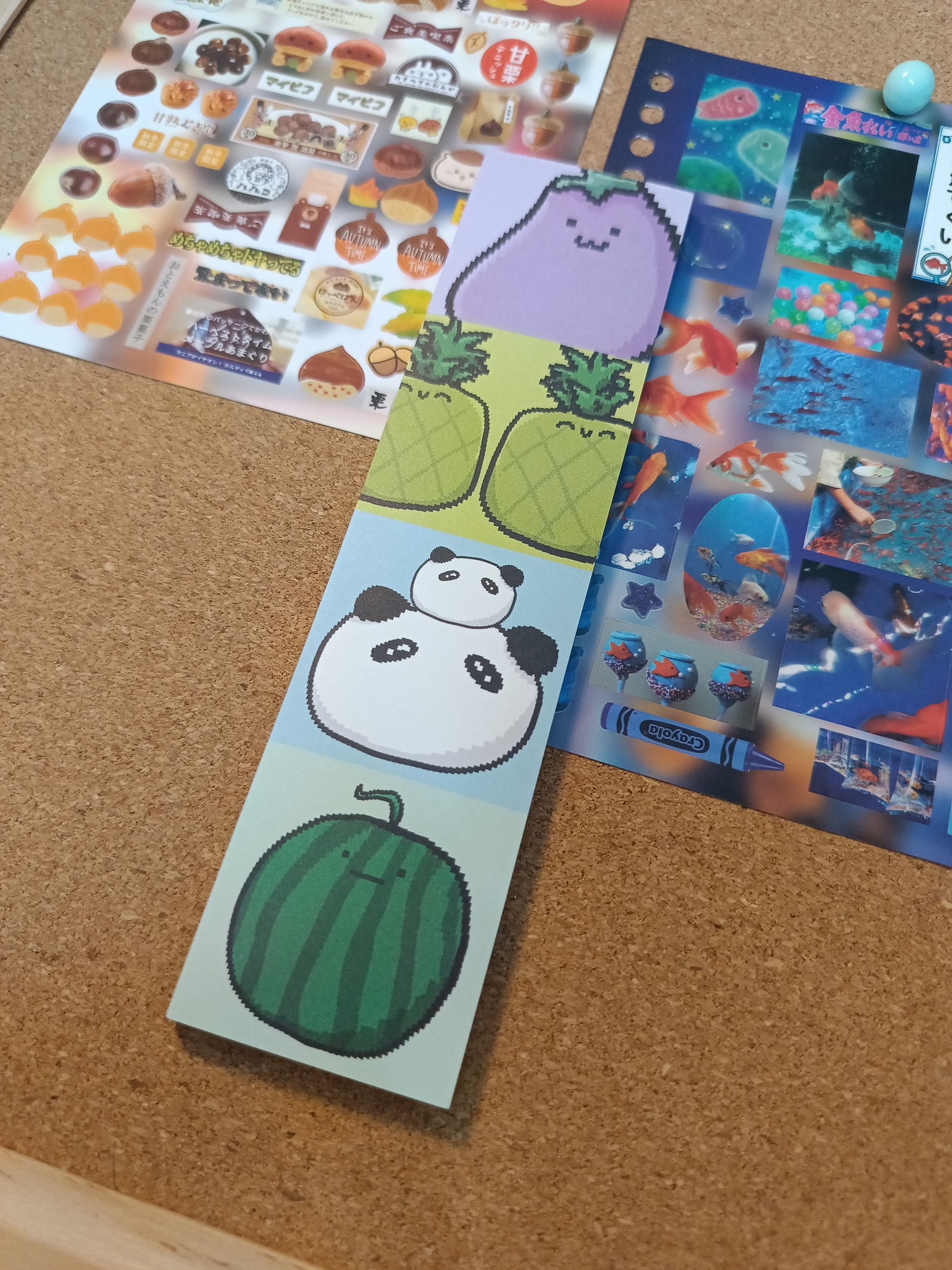 Japanese Vintage Style Vegetable Scrapbook Material Paper Pad / 日系古早风格蔬菜手账素材便签_3