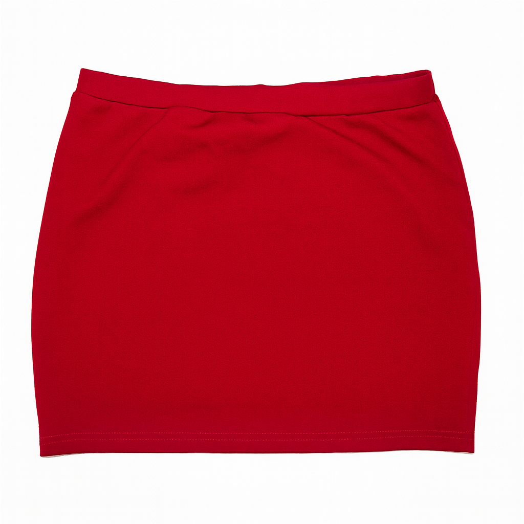 Falda corta roja con abertura lateral - Size L_1