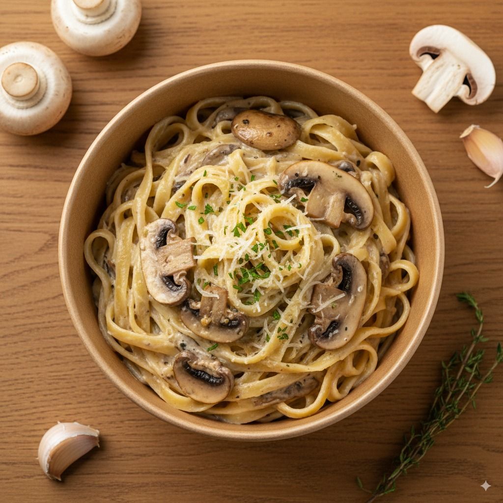 Kremasta tjestenina s gljivama_0