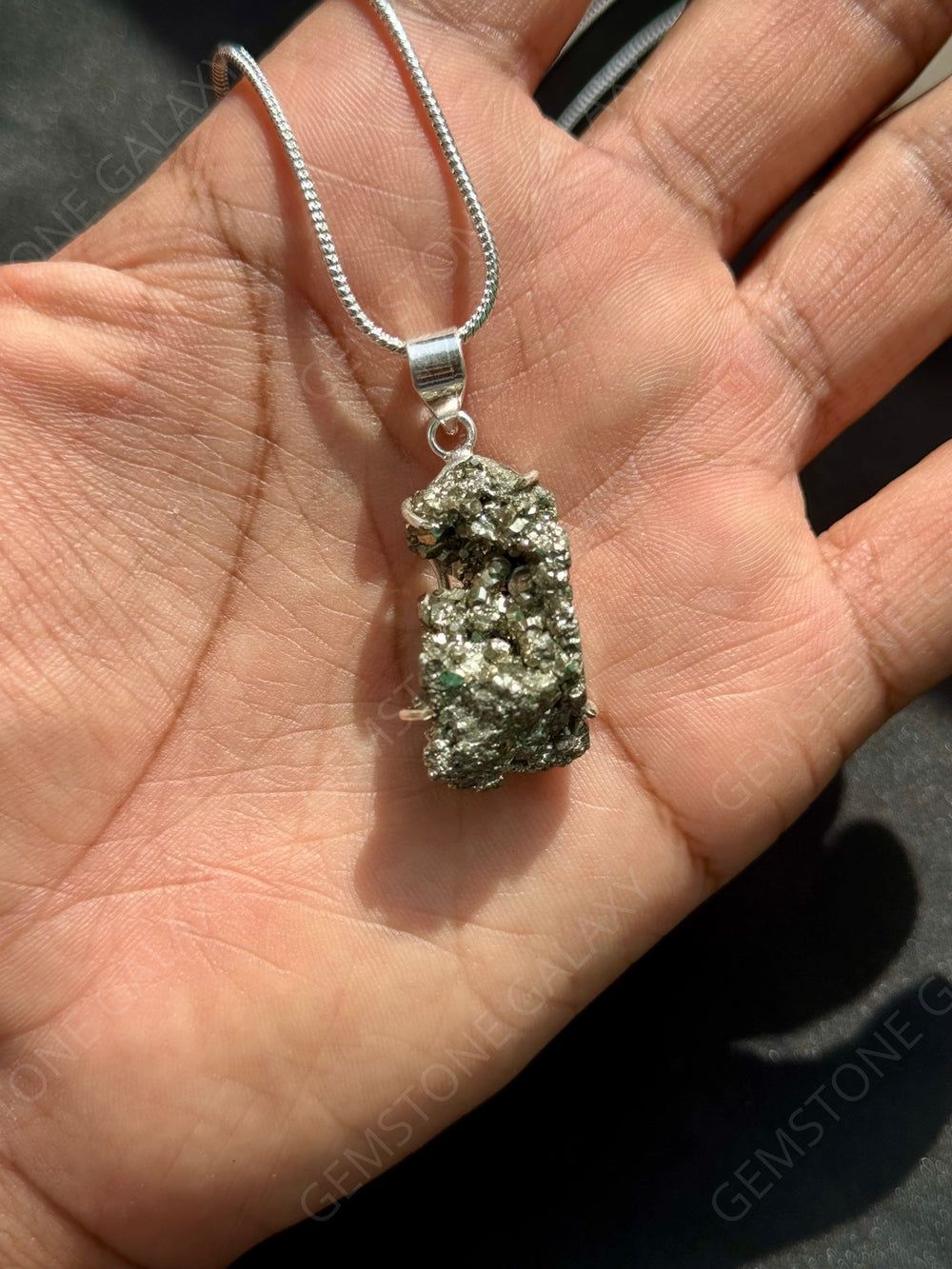 Raw Pyrite Pendant_2