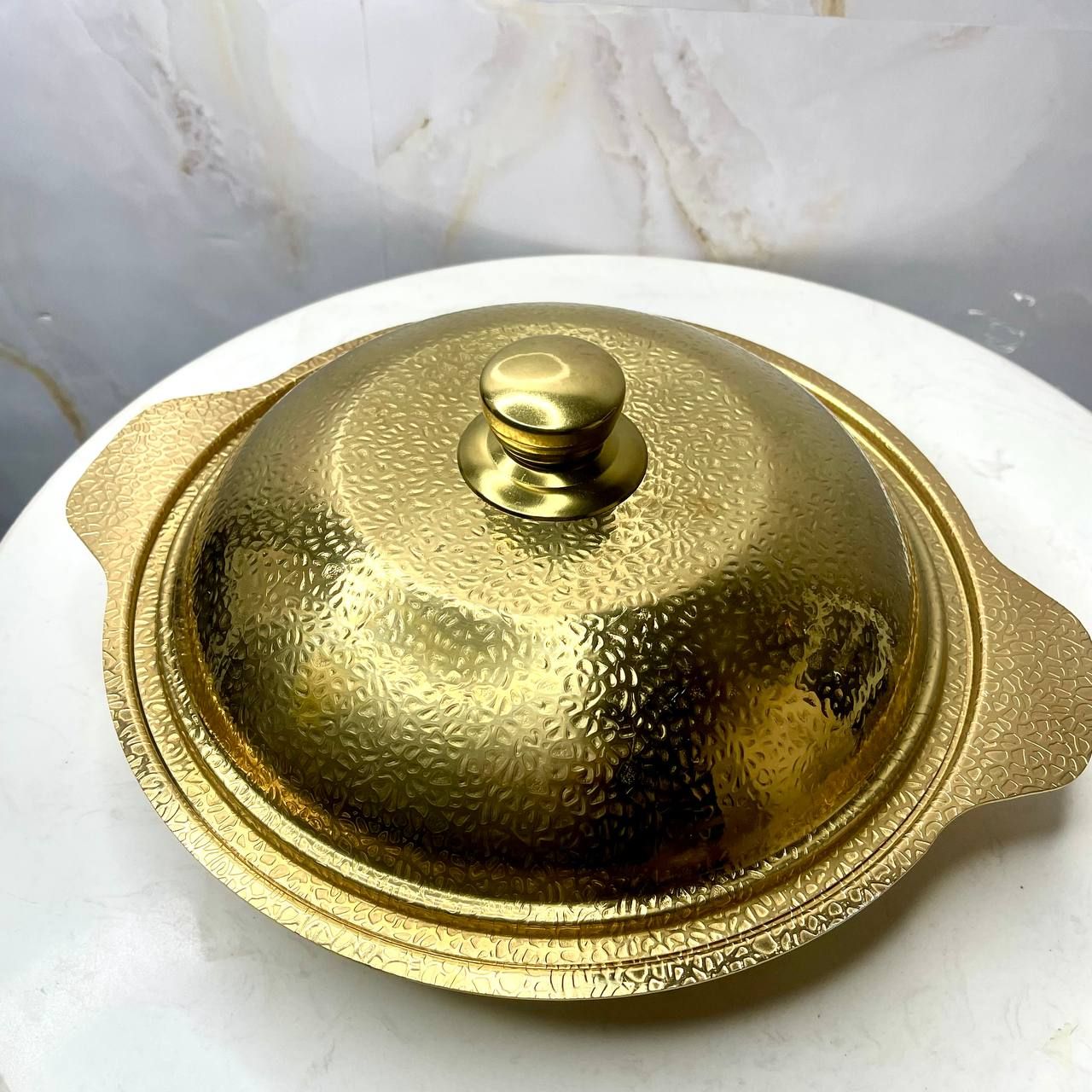 Zarina Gold Serving Pot 28cm with Top Cover (S06)_0