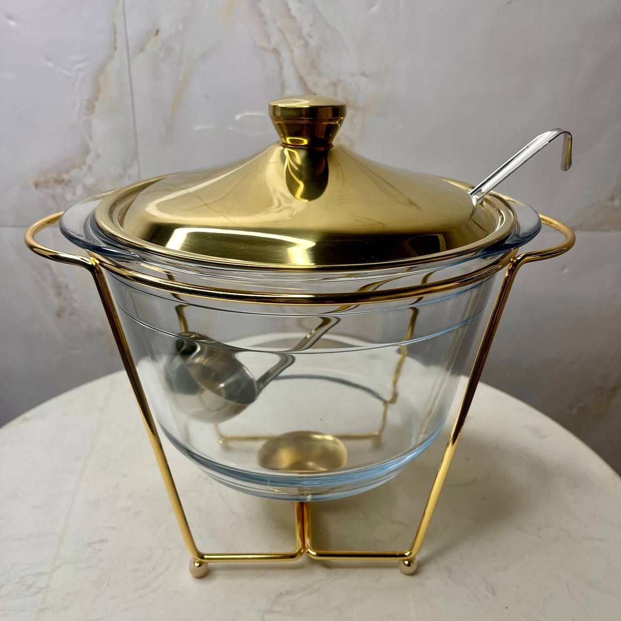 Gold 4.0L Deep Chafing Dish Glass Container (S02)_0