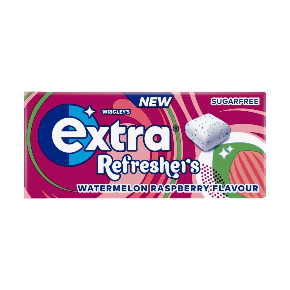 Extra Refreshers Watermelon Raspberry Sugarfree Chewing Gum 19g_0