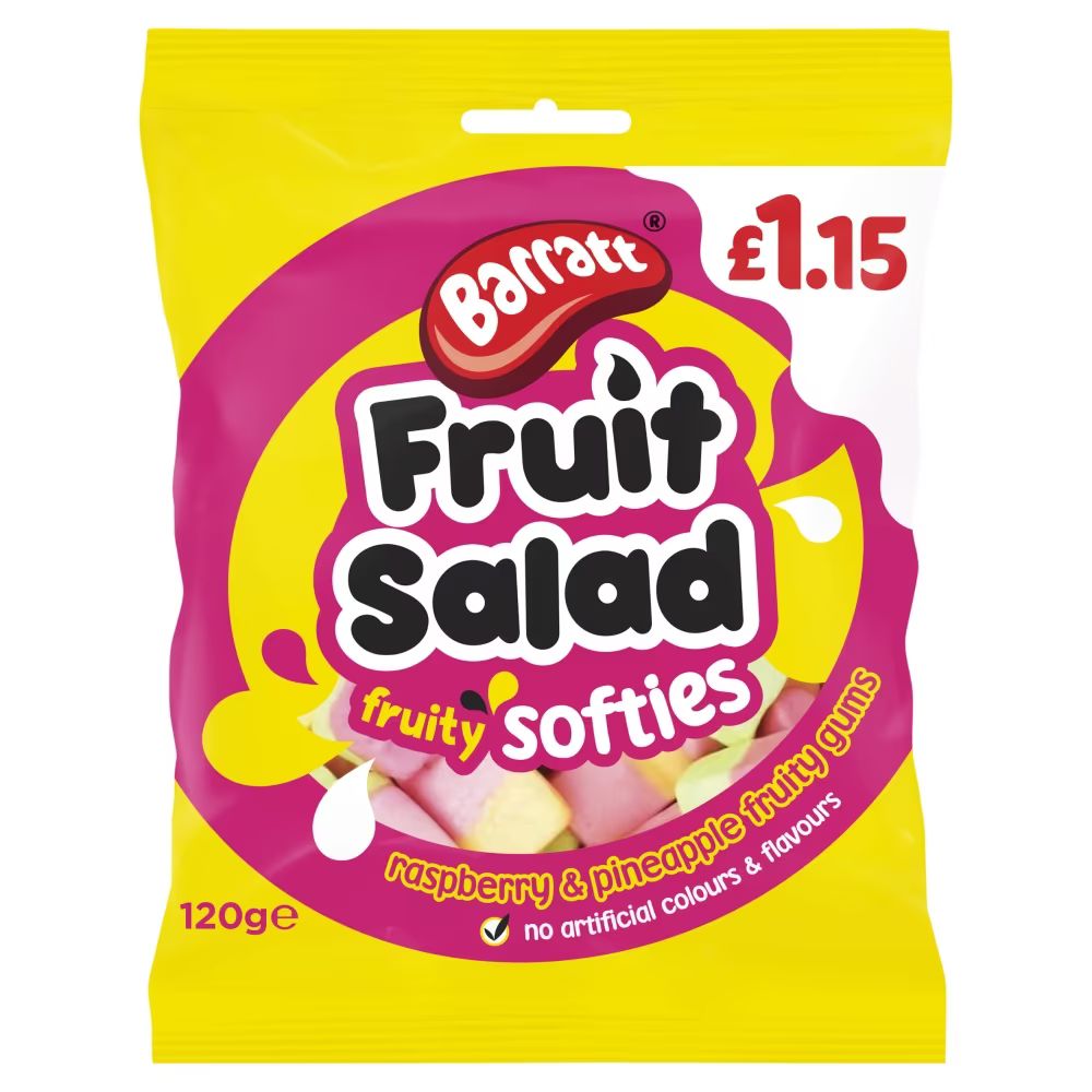Barratt Fruit Salad Fruity Softies Bags 120g_0