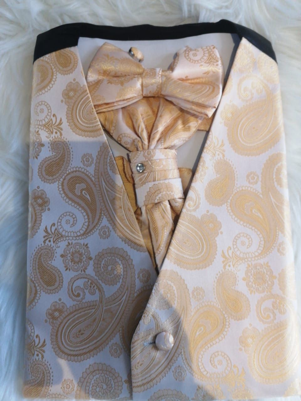 Red Paisley Waist Coat Set_3