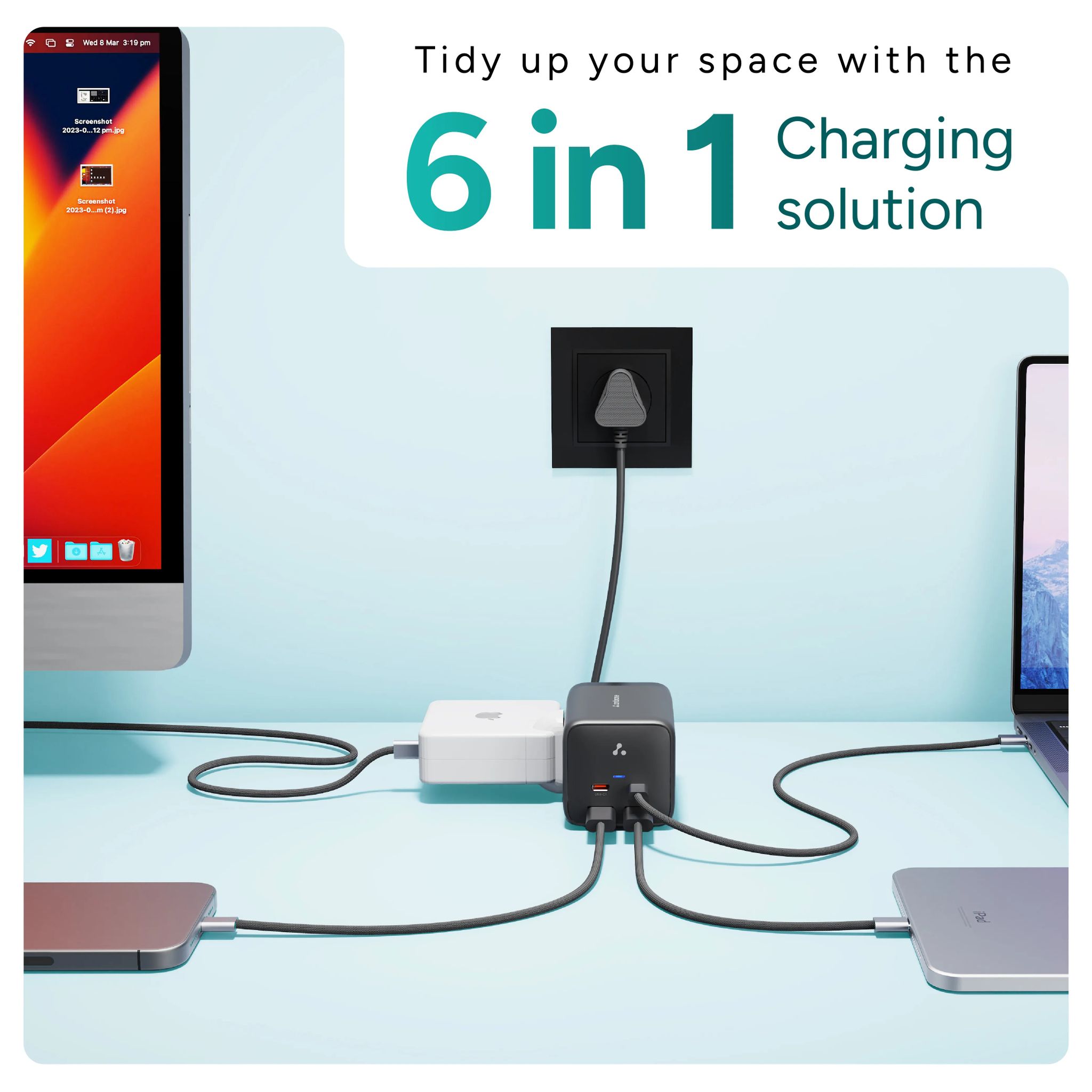 Charge Hub 65 2500W 6-in-1 Charging Station for Laptop, Mobile & Other Devices_6