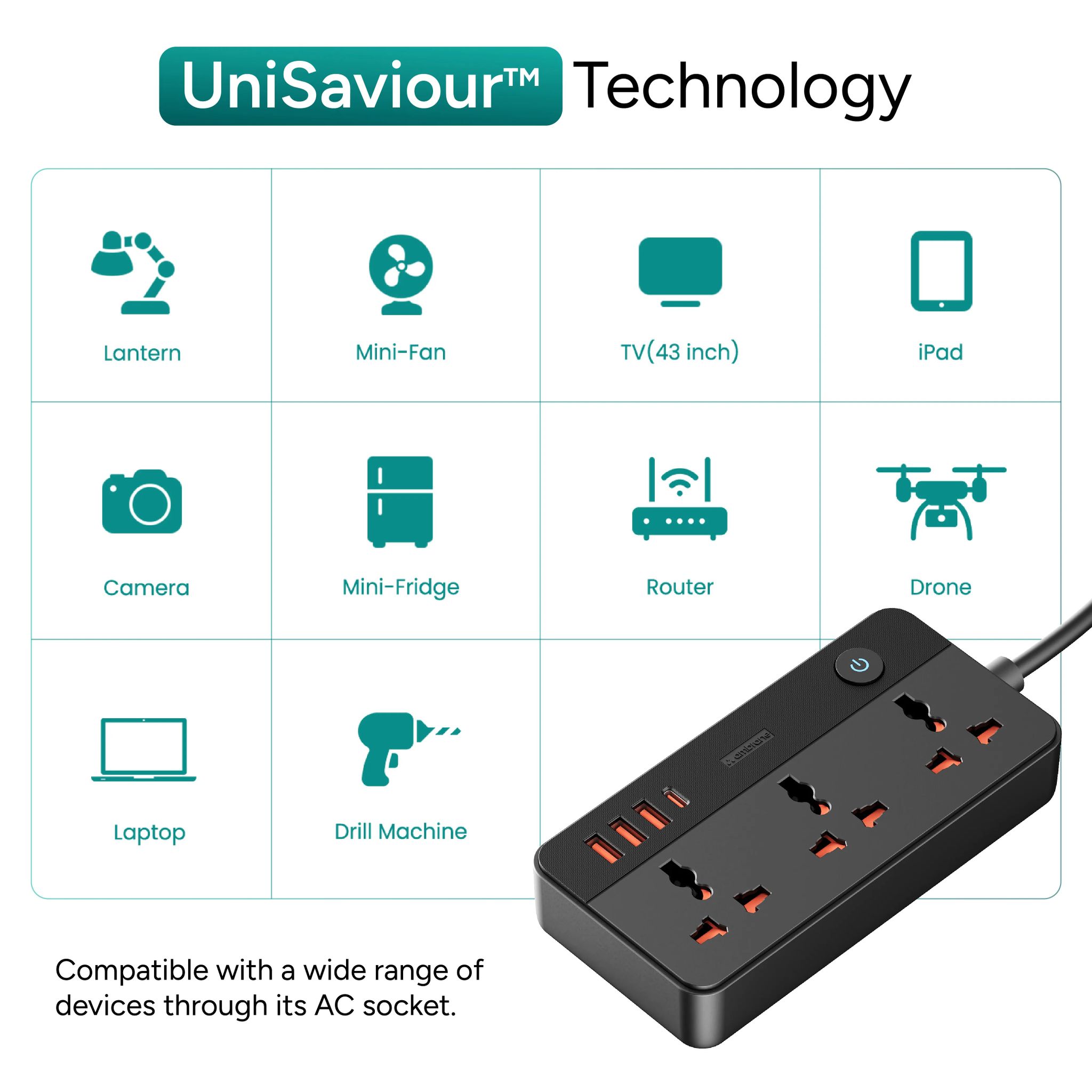 SmartStrip 2 2500W Extension Board with 7 Ports _6