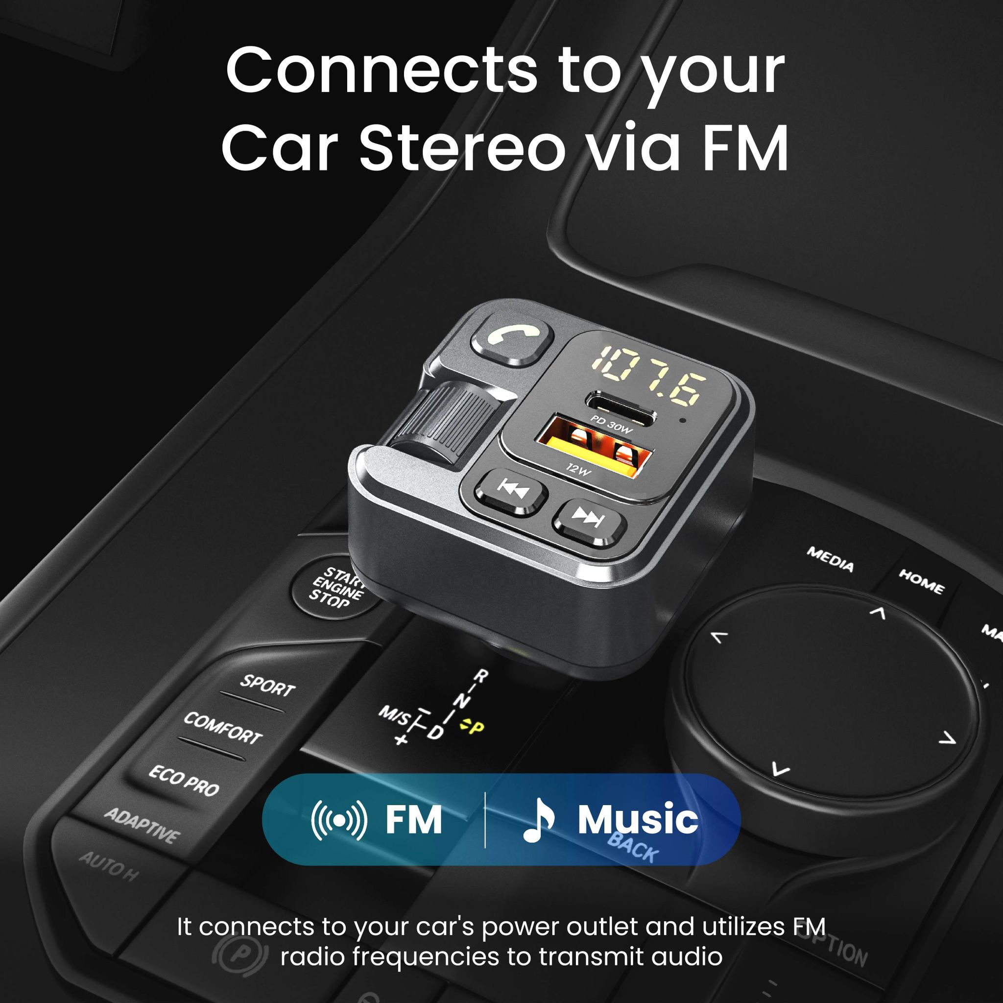 Car Connect FM Transmitter Car Charger_2